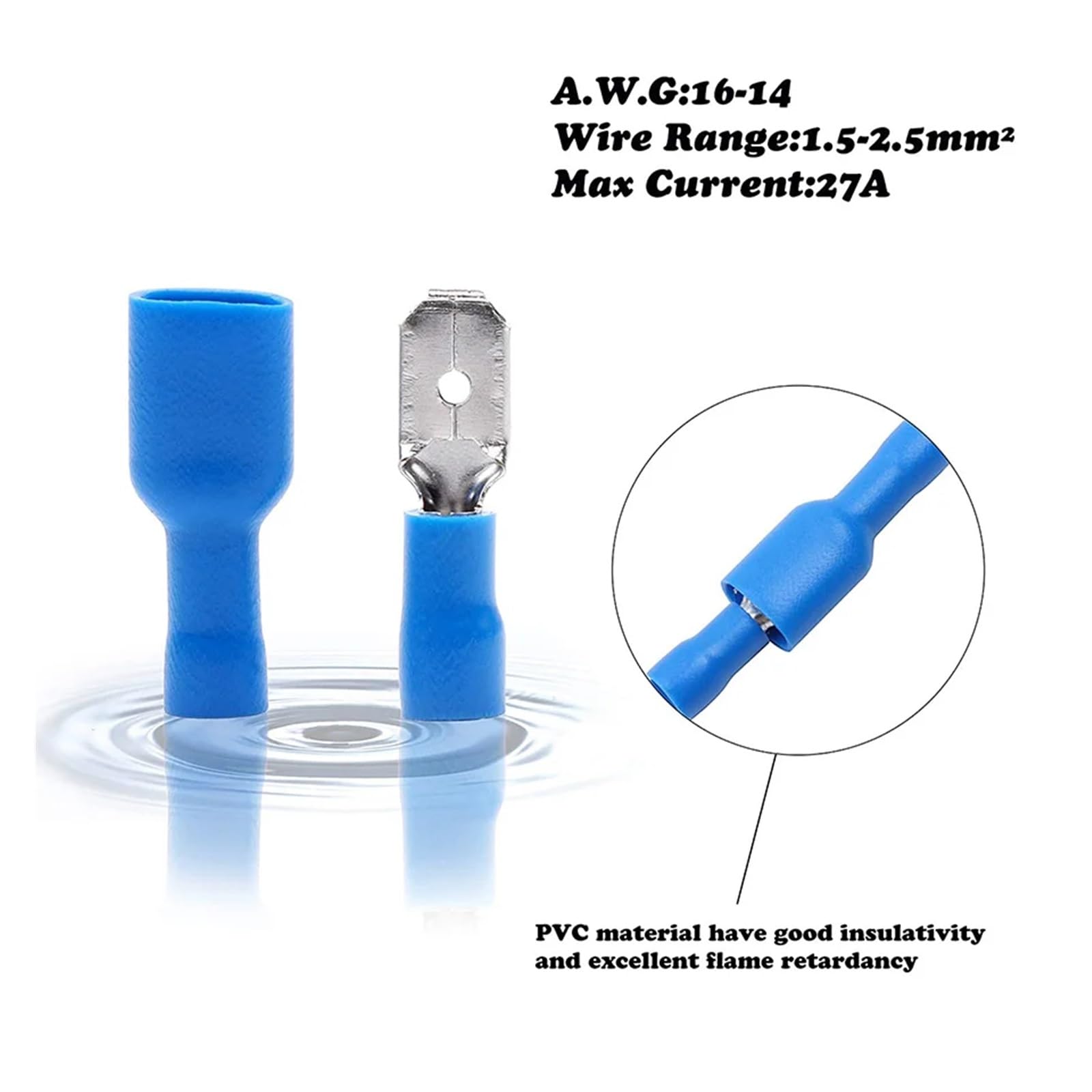 360 Pcs Wire Mixed Assorted Lug Crimp Ring Terminals Spade Insulated Electrical Connectors Set
