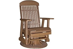 Amish Crafted 2' Classic Swivel Glider in Antique Mahogany
