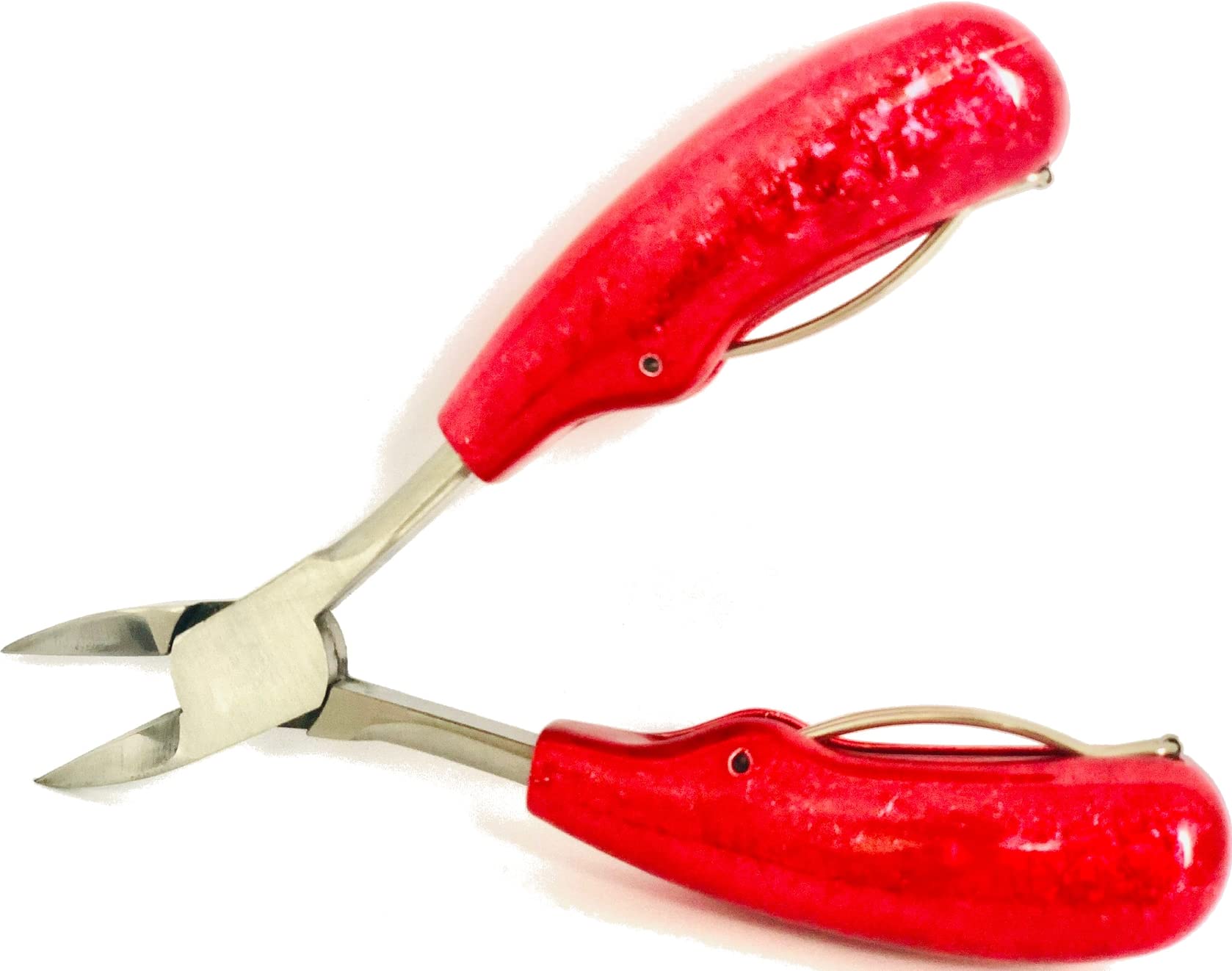 20x Zehennagel Knipser mit gebogener Spitze für leichtes Schneiden Nagel Knipser für Pediküre Nagelzange Nagelknipser aus Edelstahl Rot (20x Stück)