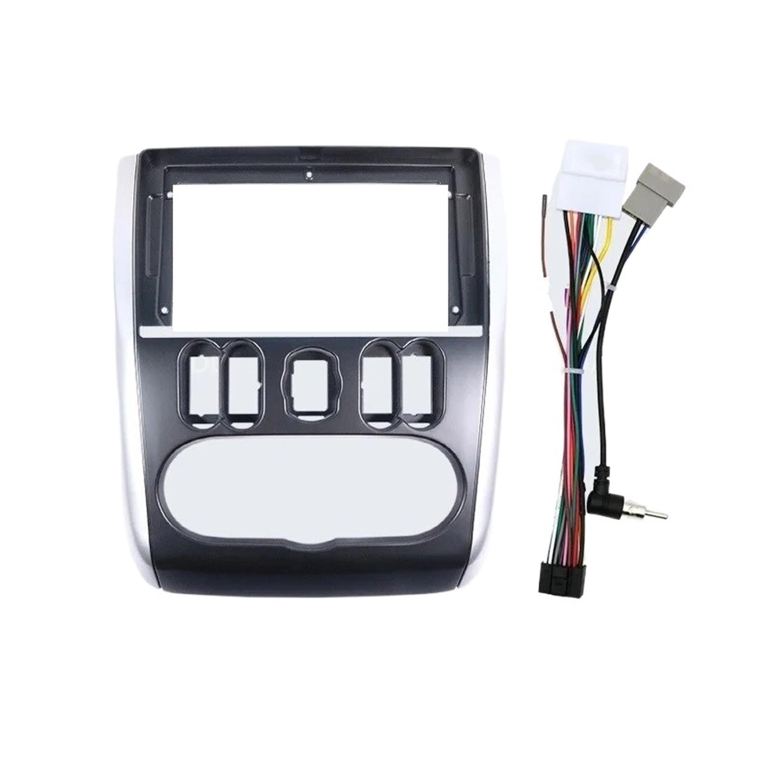 Fascia Marco DVD MP5 Radio Coche Android Marco Vídeo Tablero Multimedia 9 Pulgadas LHD 2 DIN Arnés Kit Centro para Nissan para ALMERA 2012-2019 Juego Panel Radio