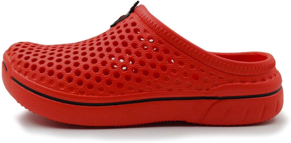 Amoji Kids Garden Clogs Slippers 11-11.5 Little Kid Red