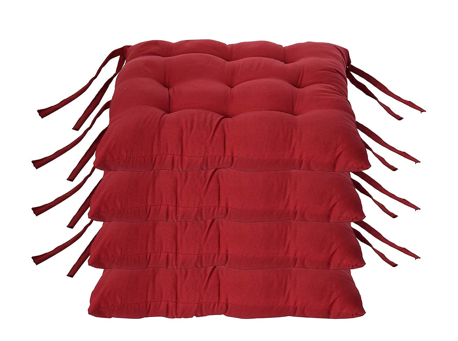 TEEJA Microfiber Chair Cushion Seat Pad with Ties Use for Home Chair, Bookstore, Library, Cafe, Car, Office 40X40cm (Maroon, Pack of 4) (B0BP7KCNHT) Amazon Price History, Amazon Price Tracker