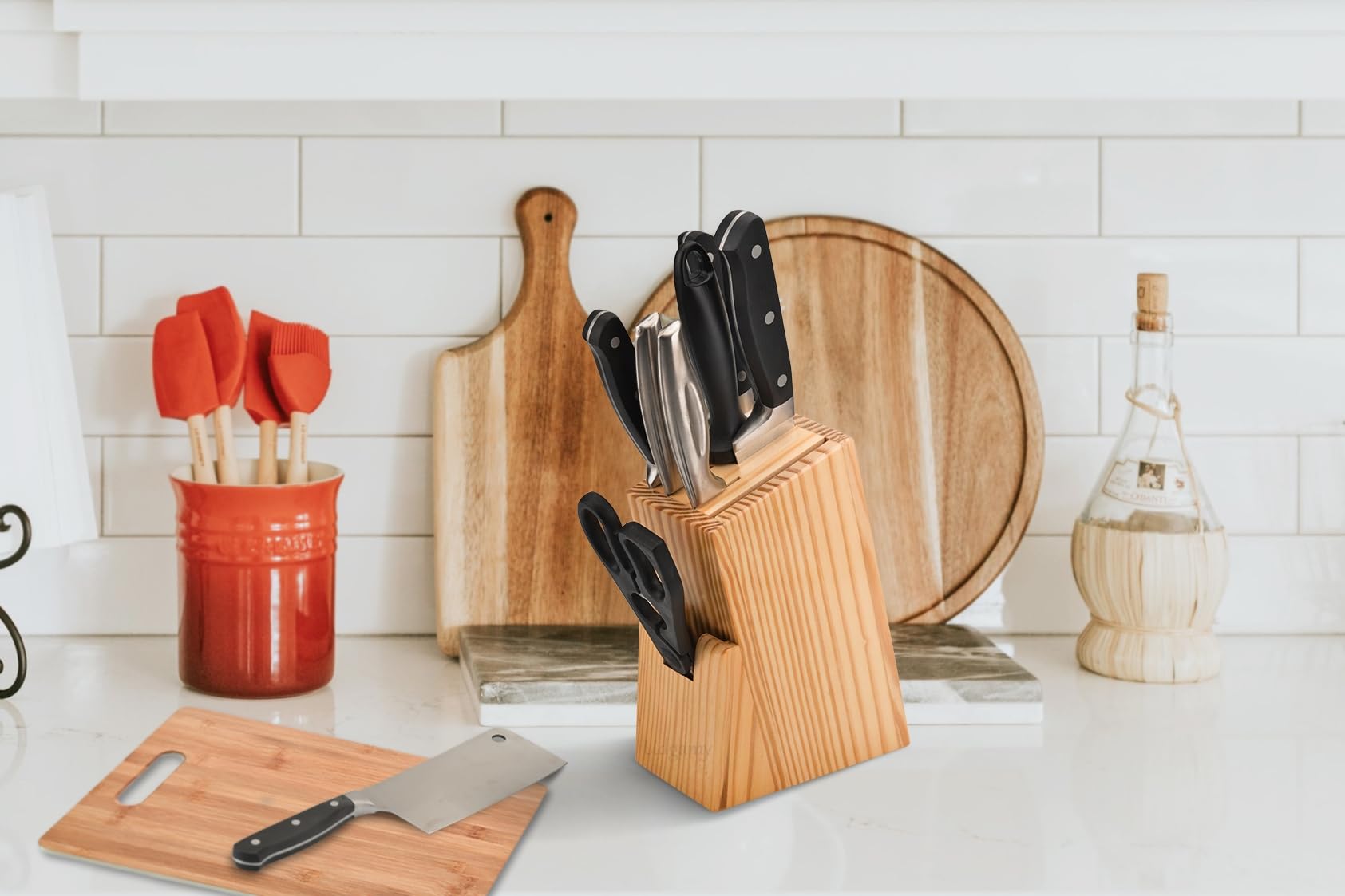 Udgamy Wooden Knife Stand - Organize Your Knives -8