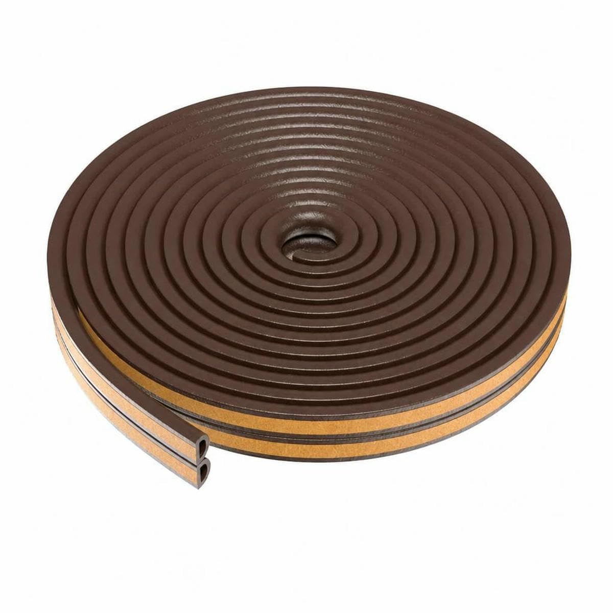 5m/10m Door Seal Strip Self-Adhesive Draft Stopper Tape Window Weather Stripping Insulation Noise Rubber Sealing Strip-D brown-5M (16.4ft)