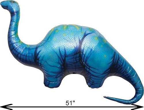 Miniatura 3 de Kit de 11 globos prehistóricos gigantes de dinosaurio T-REX, triceratops y apatosaurio