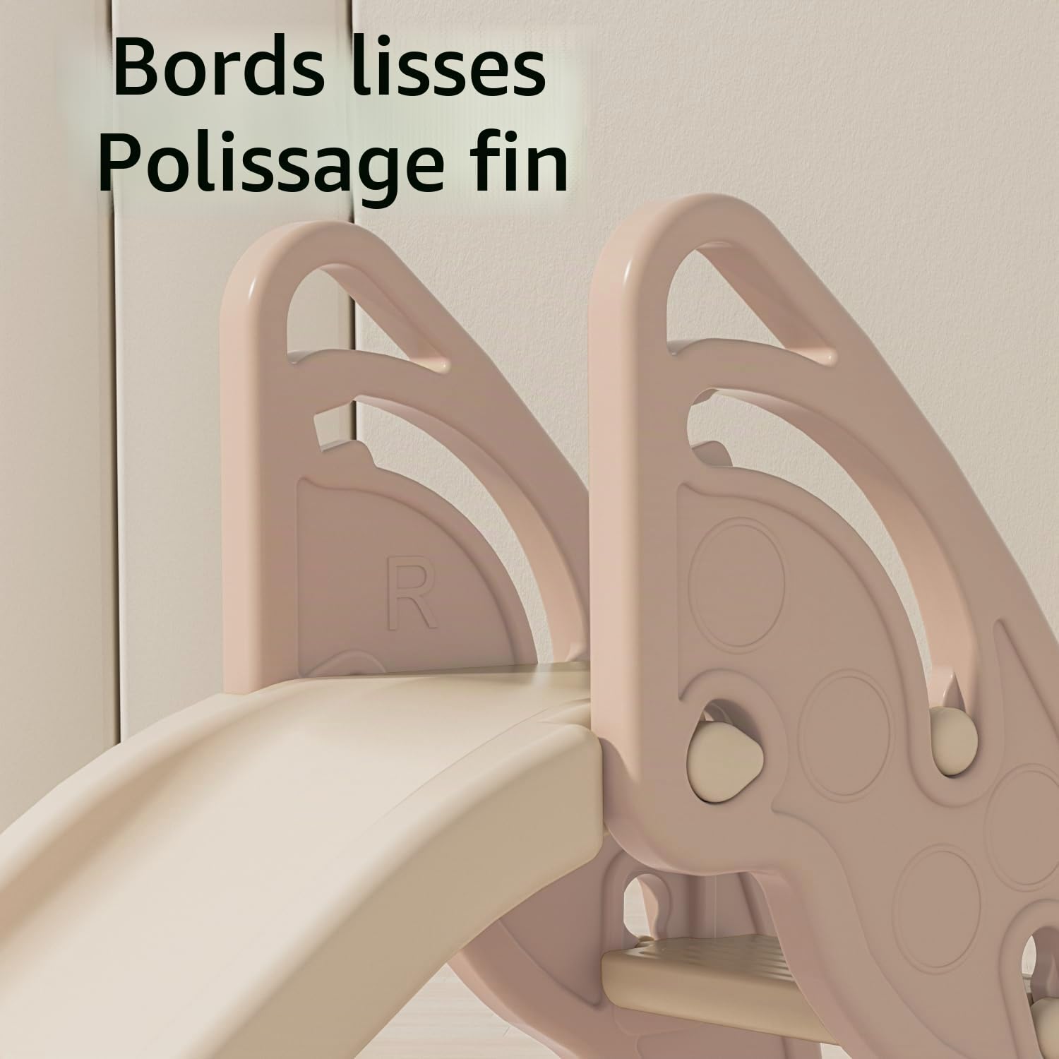 Gupamiga Toboggan Exterieur pour Enfants avec Poignées, Pente de Toboggan Extra Longue et Escaliers Antidérapants, Haute Résistance, Assemblage Facile et Pliable (Brun)