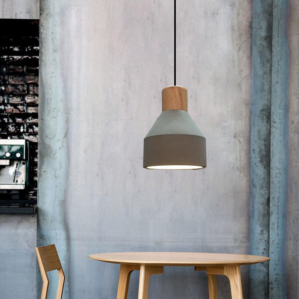 Lámpara colgante industrial retro de hormigón artesanal y accesorio de iluminación premium