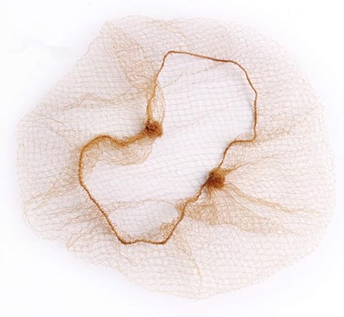 Miniatura 2 de 40 redes invisibles de nailon para mujeres y niñas, malla ligera con borde elástico para ballet, baile, moño y belleza, 19.7 pulgadas (café)