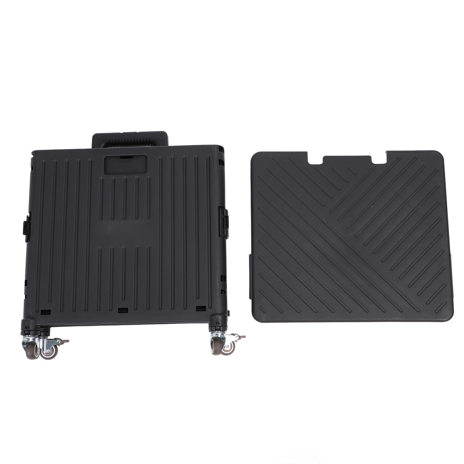 SUNGOOYUE Carrello Multiuso Pieghevole con Maniglia Telescopica, Cassa in PP con Ruote per Salire le Scale, Carrello Pieghevole 15,75 X 14,17 X 39,37 Pollici per l'ufficio degli Insegnanti della