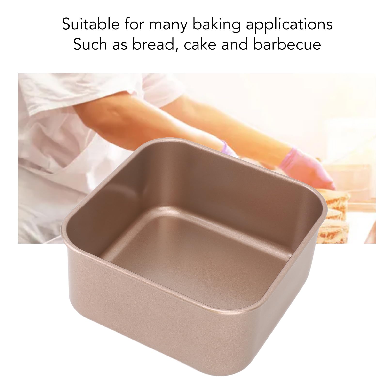 Baking Pan, Square Cake Pan Stackable Baking Sheet Pan Deep Oven Baking Molds Baking Sheets for Oven Nonstick Baking Pans for Cake Bread(S)