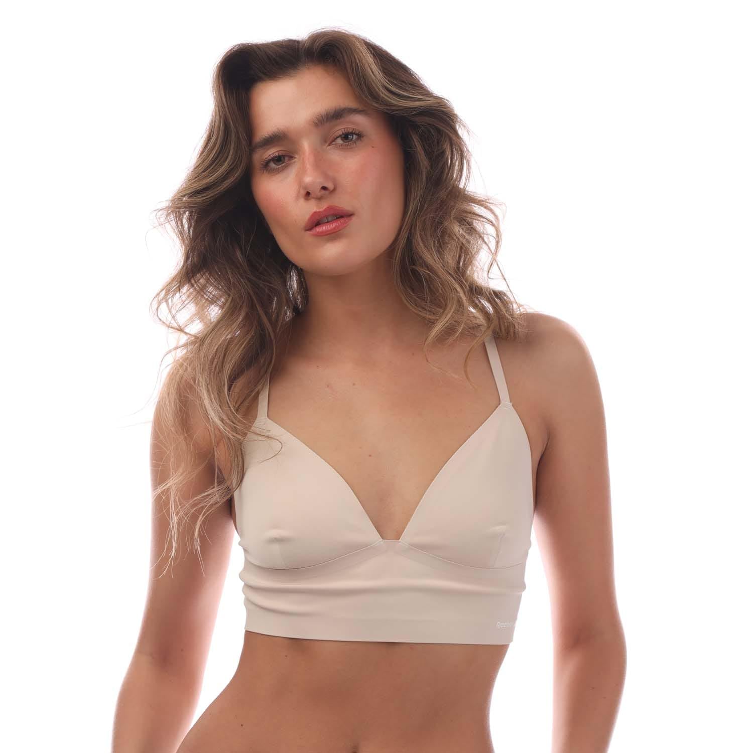 Reebok Women's Pink Senna Bonded Bra Top In
