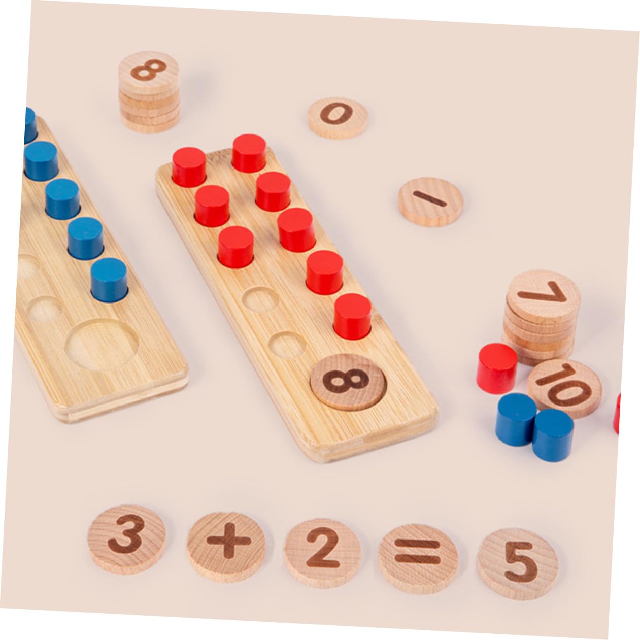 Giocattolo Educativo di Matematica in Legno per Contare Numeri Bambini
