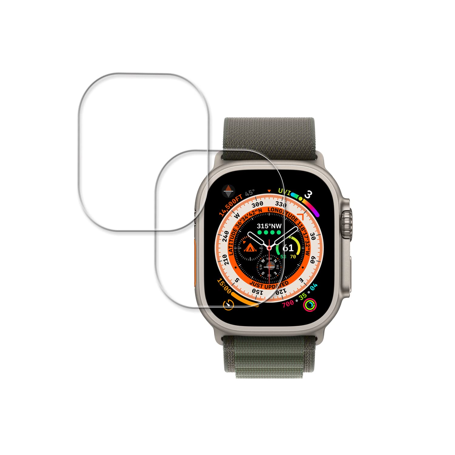 【2枚セット】KPNS 日本素材製 強化ガラス Apple Watch 49mm…