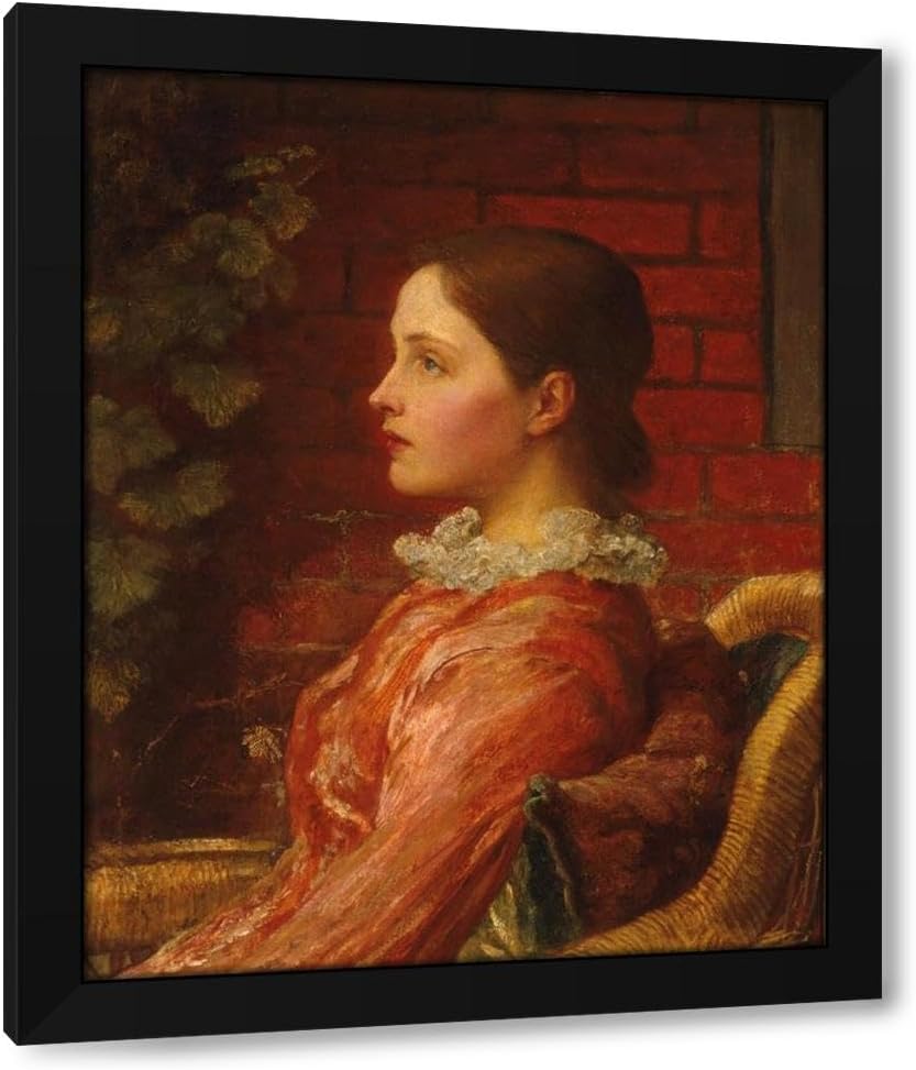 George Frederic Watts 20x24 Black Modern Framed Art Print Titled: Alice (1883)