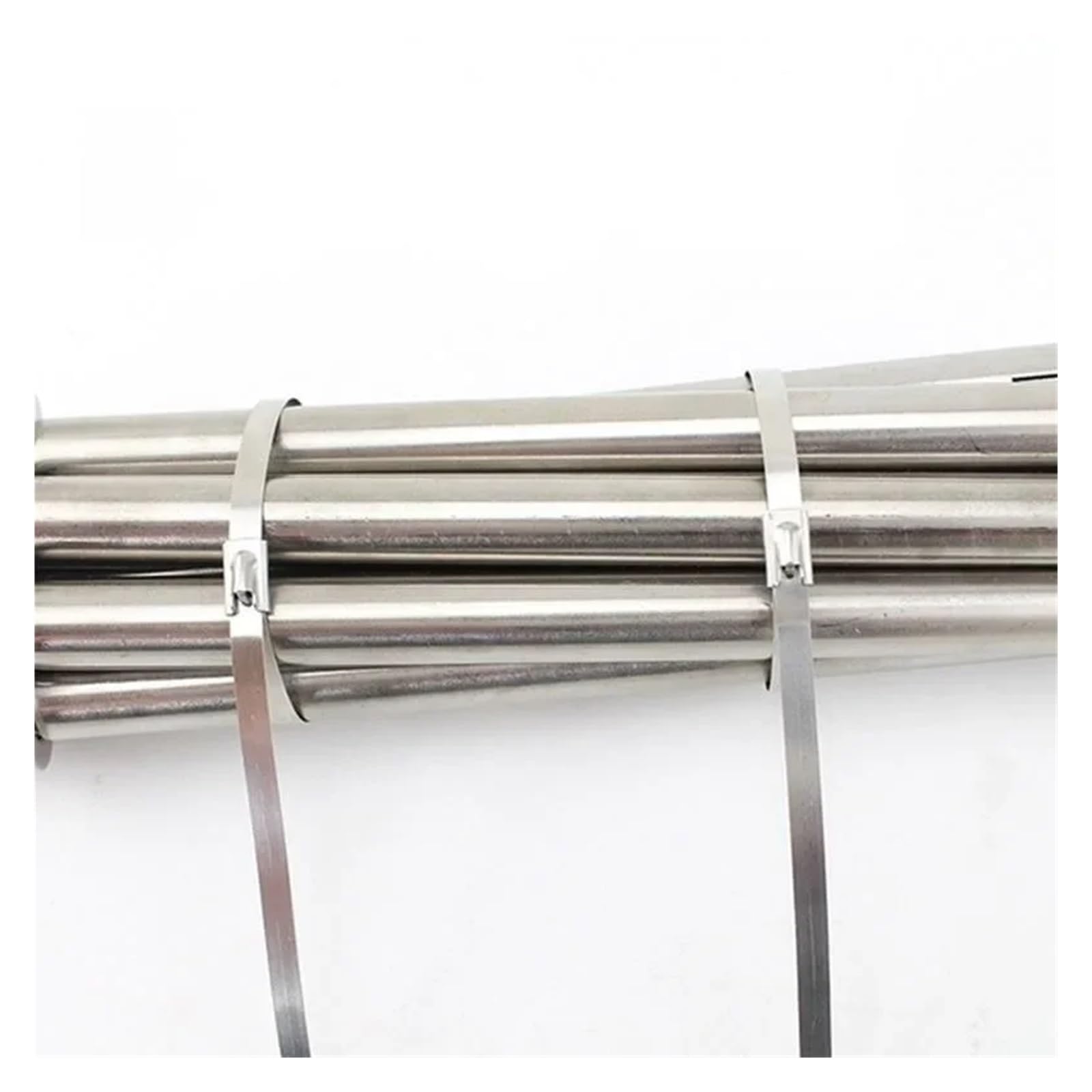 Bridas for cables de acero inoxidable, anillos de sujeción autoblocantes de Metal, Cables resistentes, correa con cremallera, organizador de envoltura de escape(4.6x300mm,300PCS)