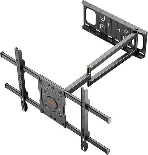Miniatura 1 de Soporte de pared para TV de brazo largo de esquina con extensión de 25.6 pulgadas, soporte de TV de movimiento completo giratorio de 180 grados