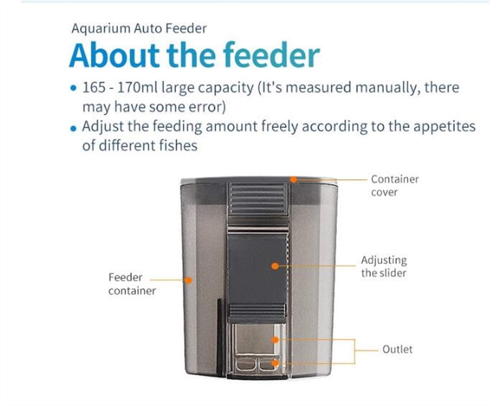 Distributori Automatici di Cibo for Alimentatore Automatico di Pesce Intelligente Serbatoio di Pesce LCD Digitale Domestico di Pesce Automatico Acquario