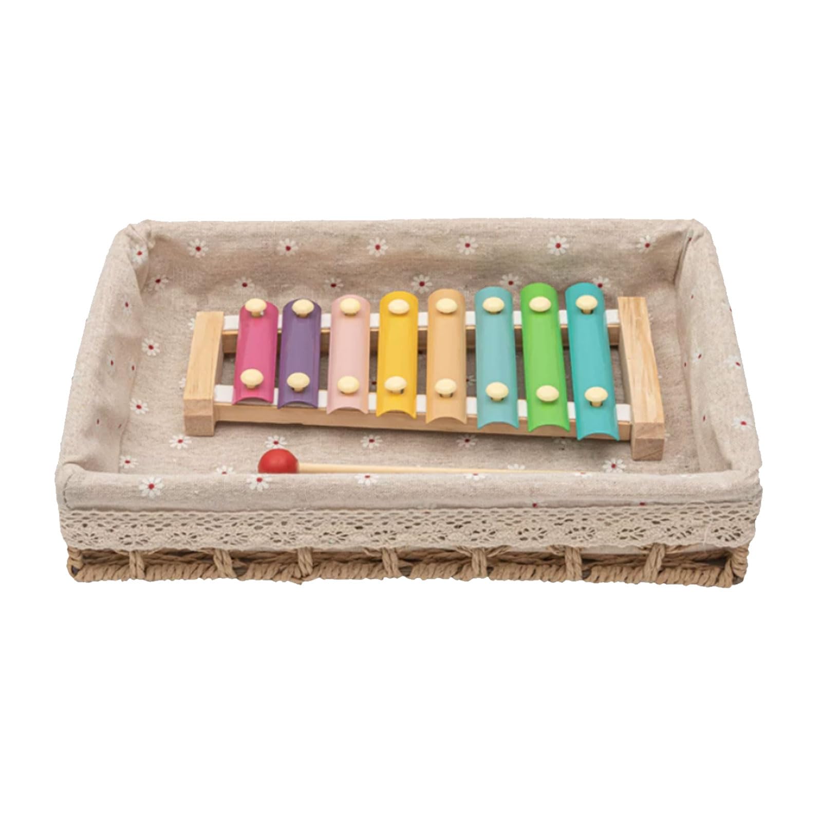 ttnmrc Montessori Wooden Xylophone, Chinese Folk Drum & Mixed Rhythm Instrument