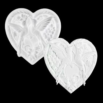 Heart Hummingbird Resin Mold 3D Animal Silicone Mold Wall Hanging Molds Hummingbird Epoxy Resin Moulds for DIY Art Crafts Wall Door Home Decor