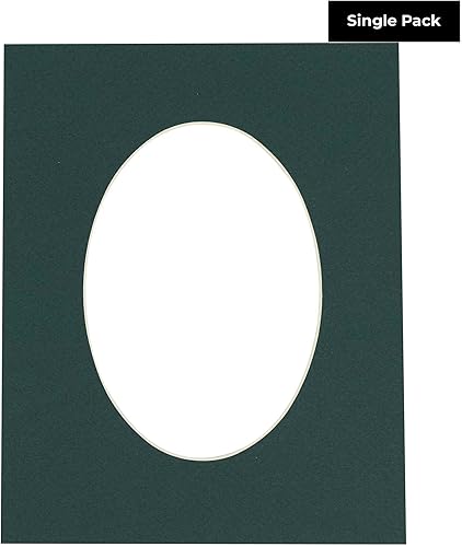 Miniatura 2 de CountryArtHouse Marco ovalado de 8.5 x 11 pulgadas, sin ácidos, con núcleo blanco, corte biselado para fotos de 7 x 9 pulgadas, se adapta a marco de