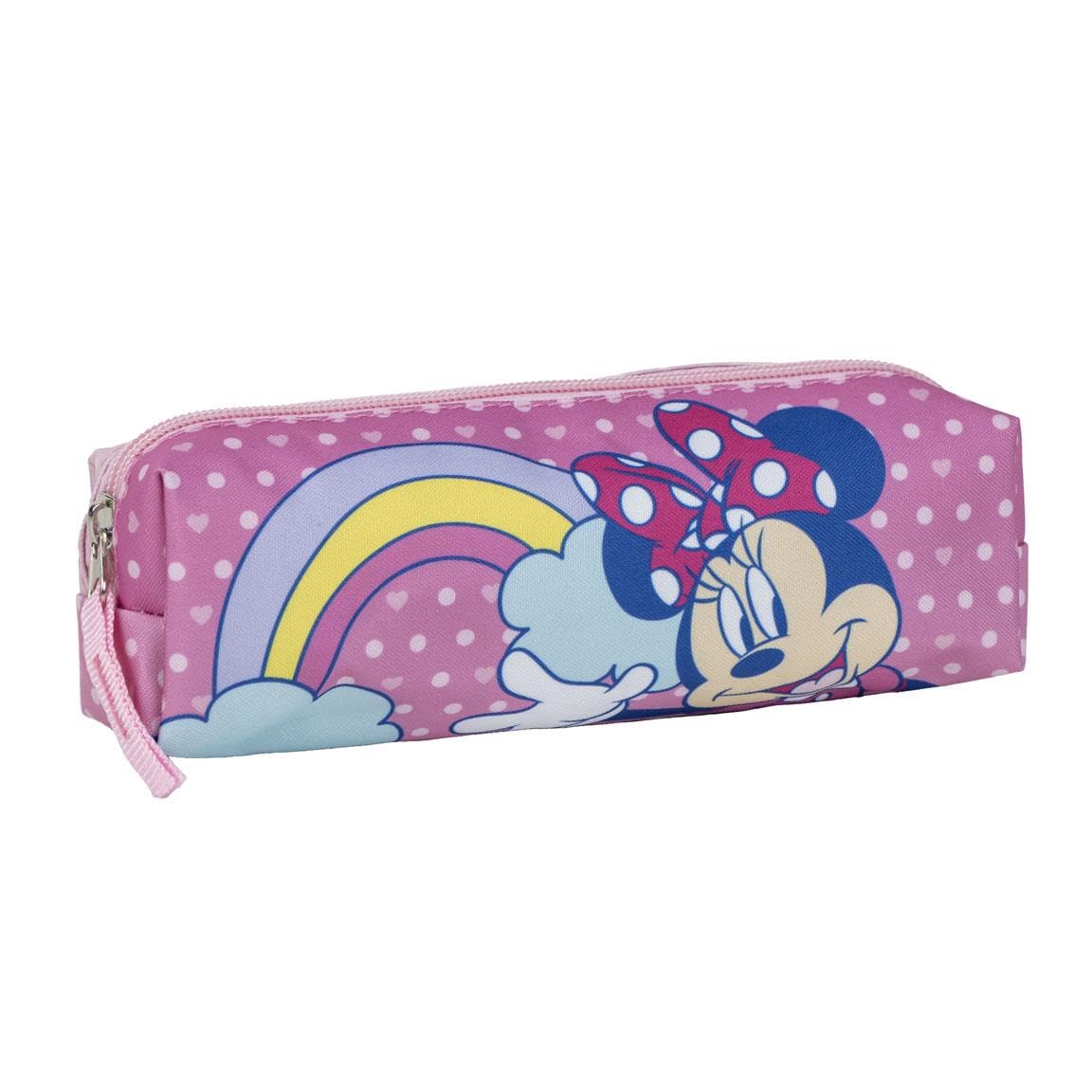 CERDÁ LIFE'S LITTLE MOMENTS Minnie Mouse Pencil Case - Pink - 20x5.5x5.5cm - Made of Polyester - Zipper Closure - Minnie Print - Original Product Designed in Spain, Pink, Pencil Case