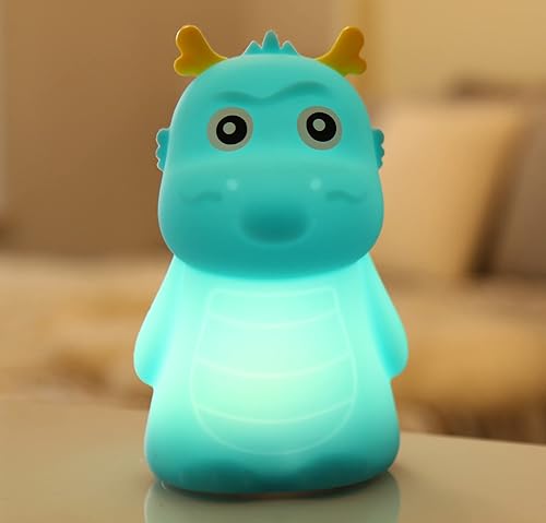 Miniatura 8 de Linda luz nocturna para niños, lámpara de noche para dormitorio, bebé, portátil, batería de silicona portátil, luz nocturna LED, para guardería