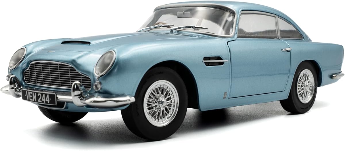 Solido 1:18 Scale Aston Martin Db5 Light Metallic Blue 1964 Diecast Model Car S1807104