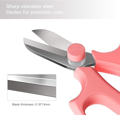 Miniatura 7 de Bolsa de mano de jardinería de 14 pulgadas y tijeras florales Housolution de acero premium, tijeras de podar de jardín de acero de primera calidad,