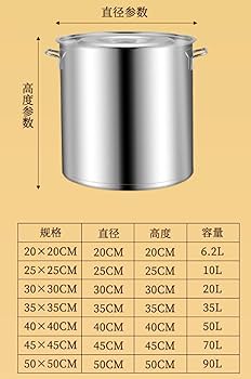 Amazon｜寸胴鍋 IH寸胴鍋 業務用 ステンレス鍋 蓋付き ロック付き 両手