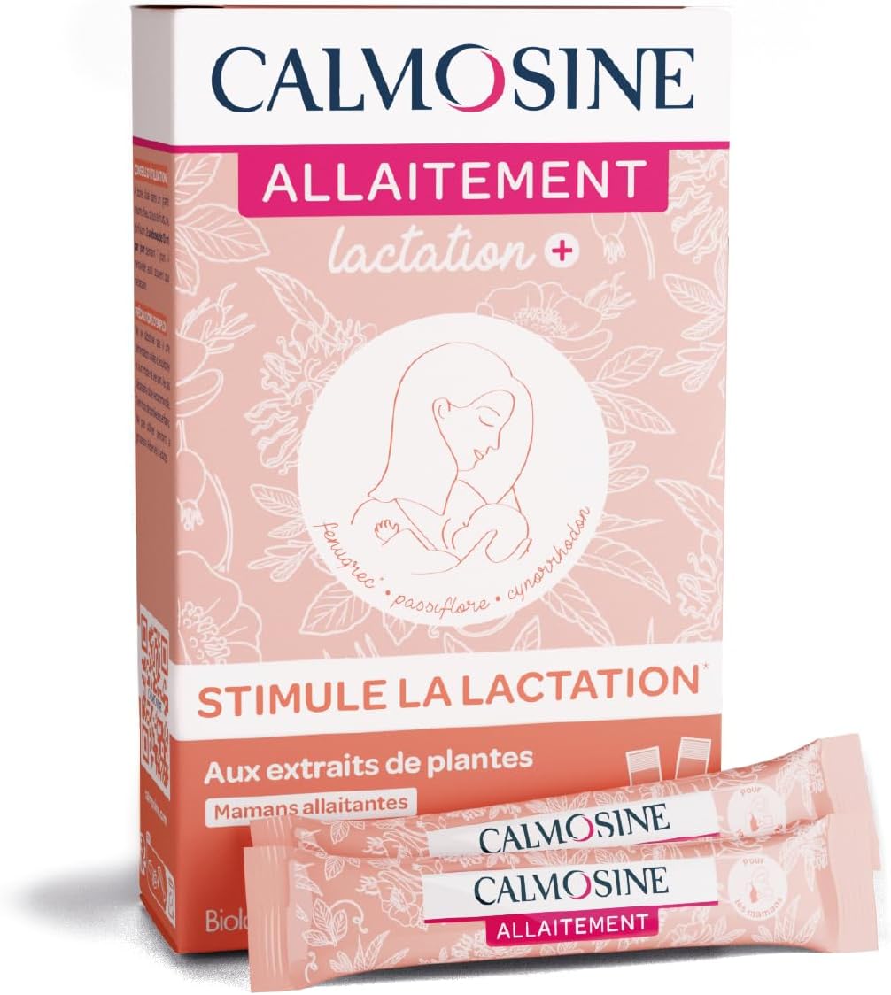 Calmosine Breastfeeding – Food Supplement – Well-being – Fenugreek, Passionflower, Magnesium, Biotin – Promotes Lactation – 14 Sticks – Made in France