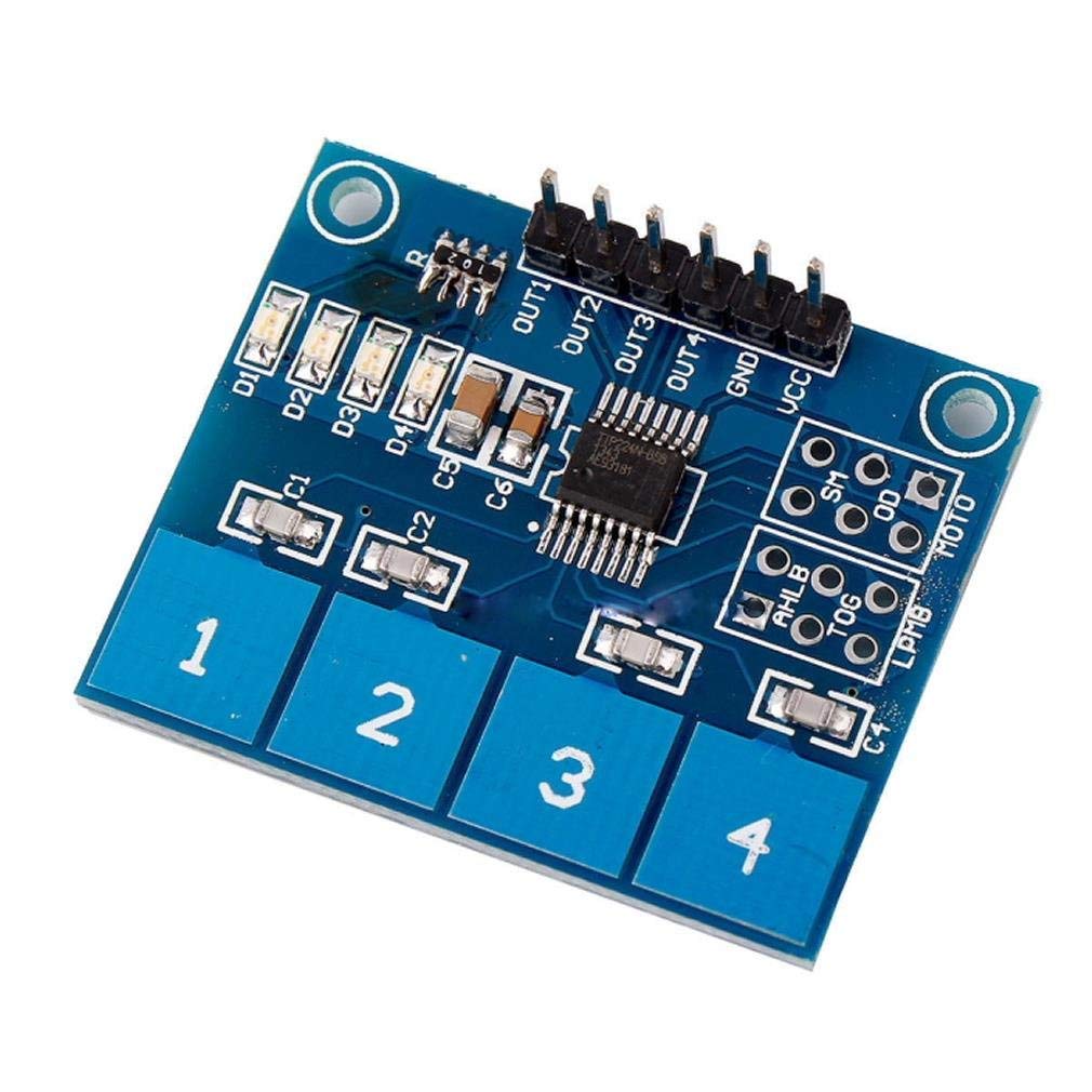 Robocraze TTP224 4 Channel Digital Capacitive touch Sensor for boards compatible with Arduino | Robotics Science Project (B07LB2YKC1) Amazon Price History, Amazon Price Tracker