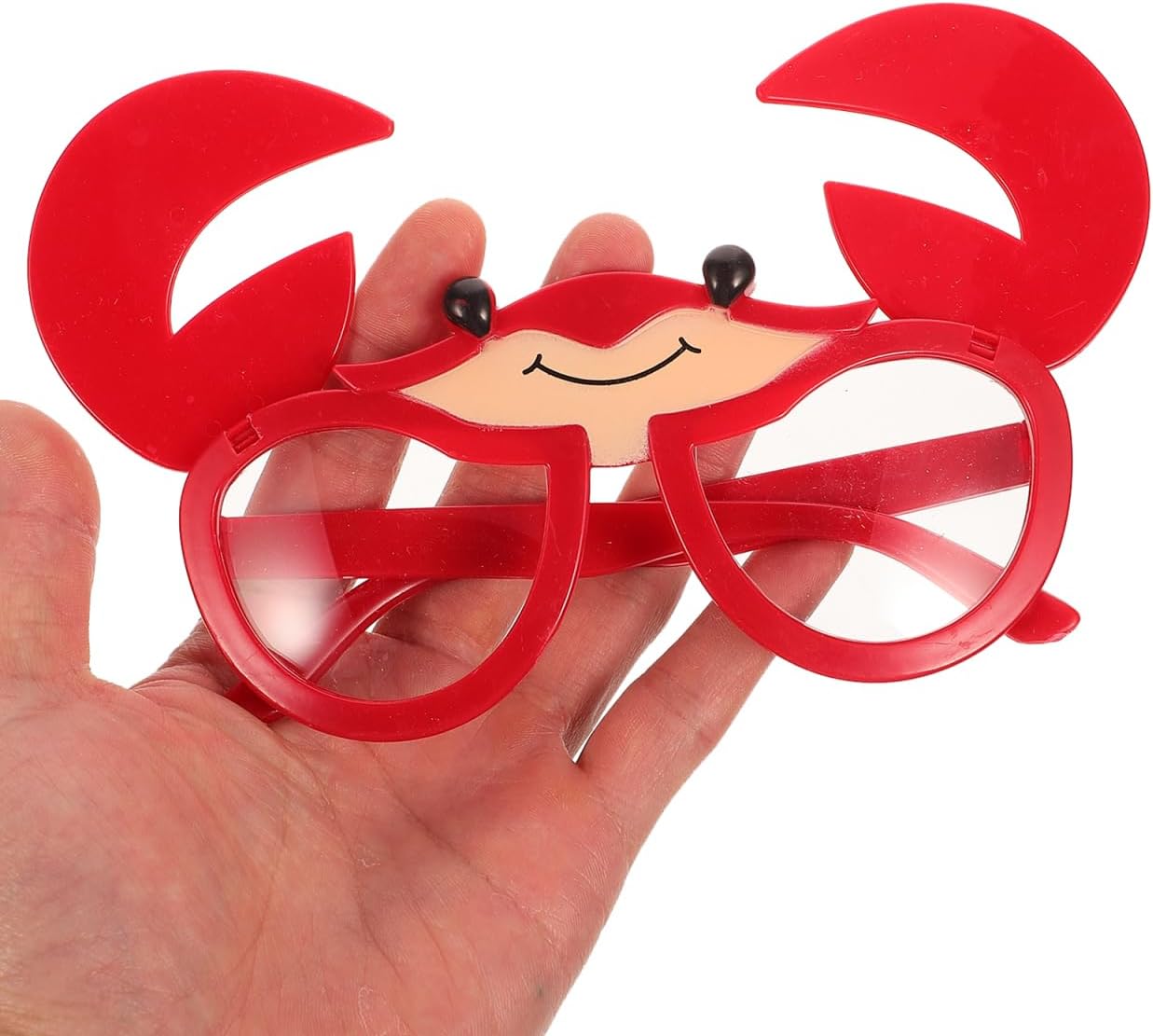 Housoutil Crab Eyeglasses, 3pcs Funny Crab Sunglasses, Sunglasses Novelty Funny Eyeglasses Cartoon Ocean Animal Costume Accessories Photo Props for Hawaiian Luau Beach Tropical Summer Party