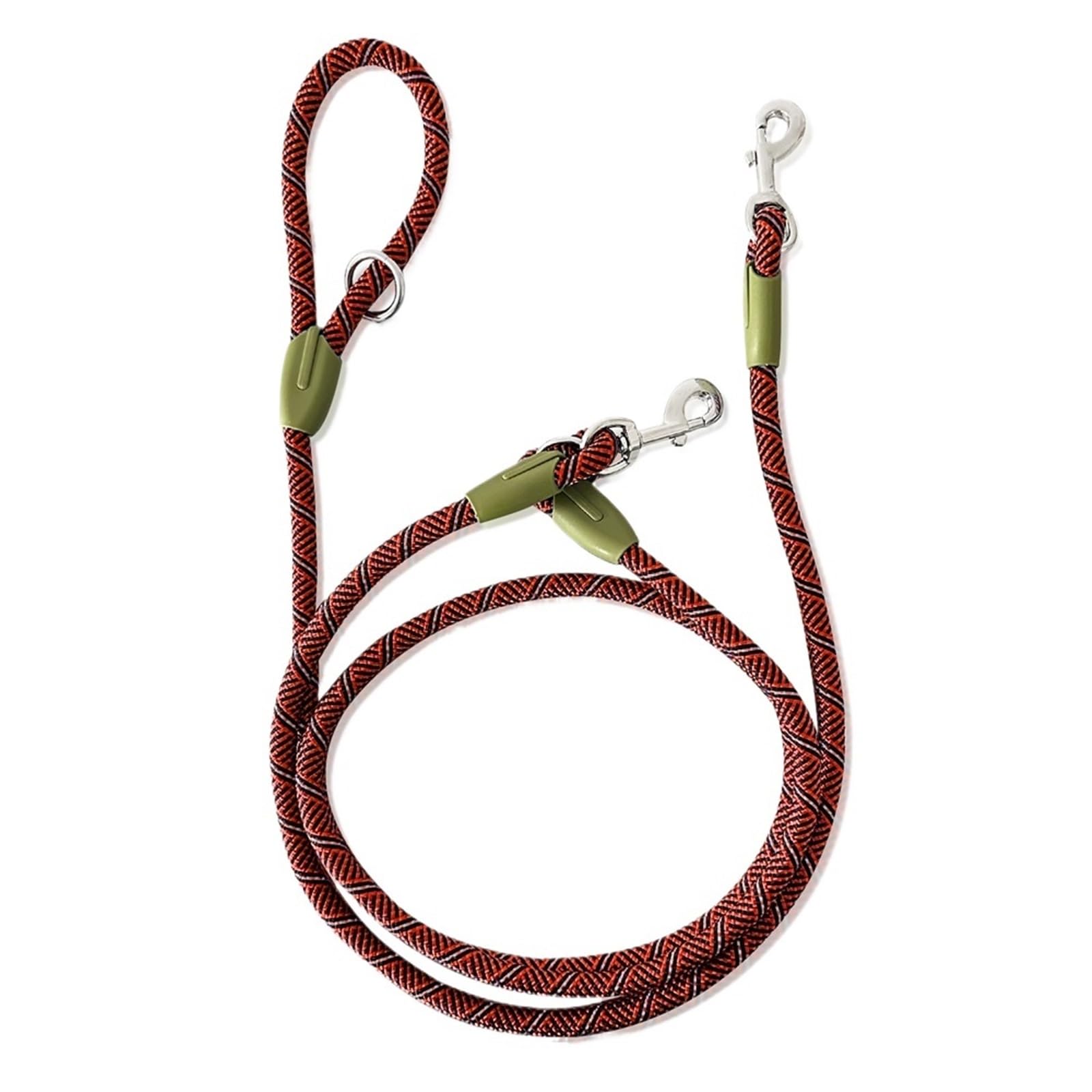 Correa de Nailon S/M/L for Perros pequeños y Grandes, con Cadena de tracción for Correr, Manos Libres y Caminar. para Correr, Paseo(Red,L)