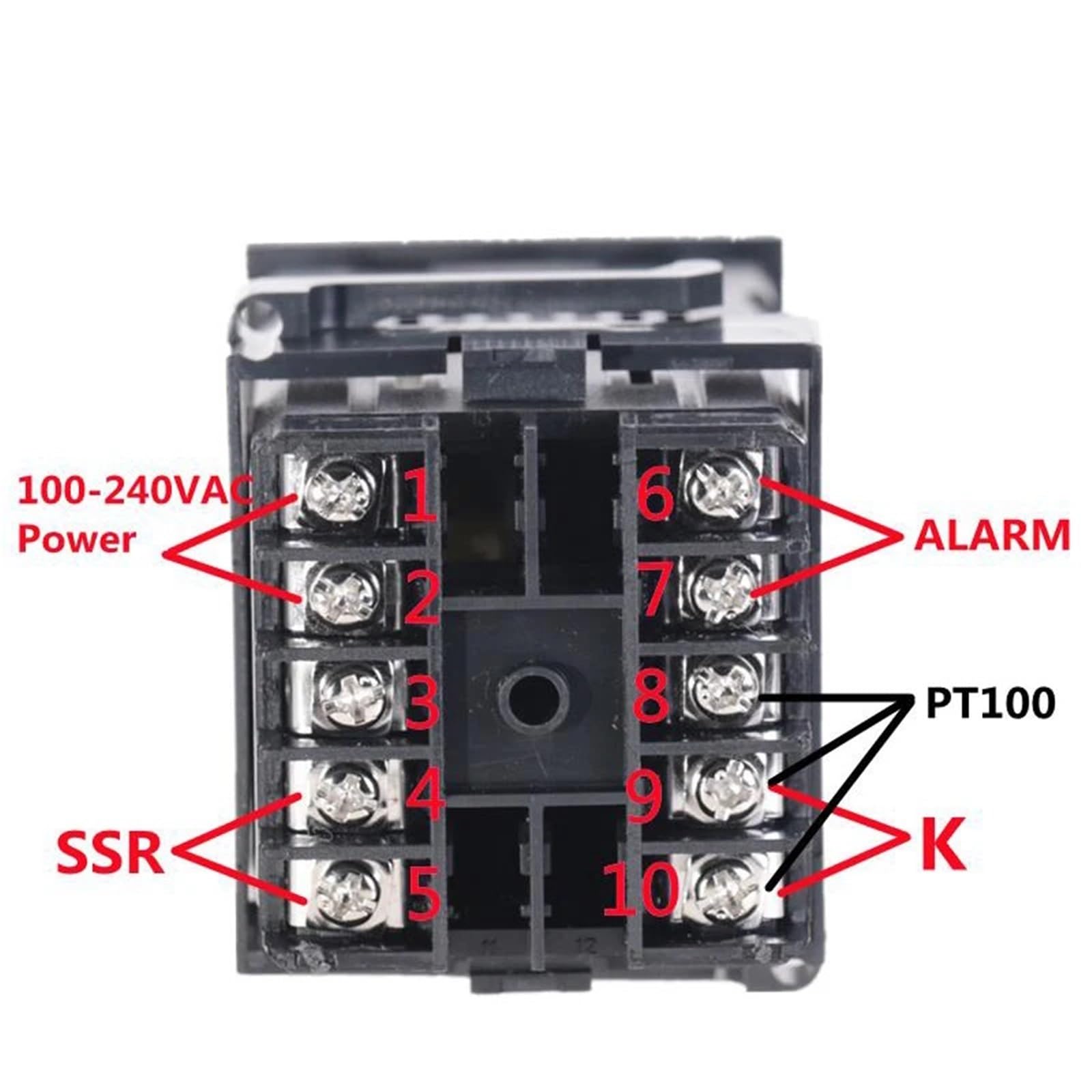 Controlador de temperatura con termostato PID digital RKC REX-C100/relé SSR de 40 A/sonda de termopar K/disipador de calor(Relay Output Only)