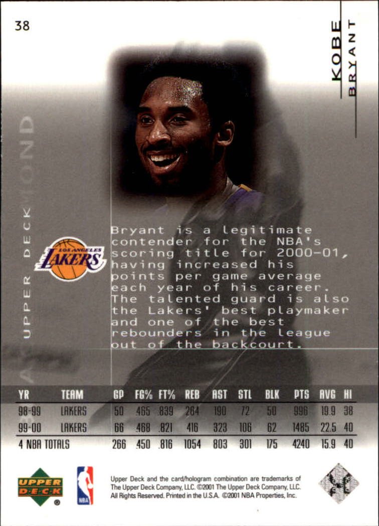 NBA　kobe　Bryant　トレーディングカード Amazon.com: 2000-01 Black Diamond #38 Kobe Bryant NAB Basketball