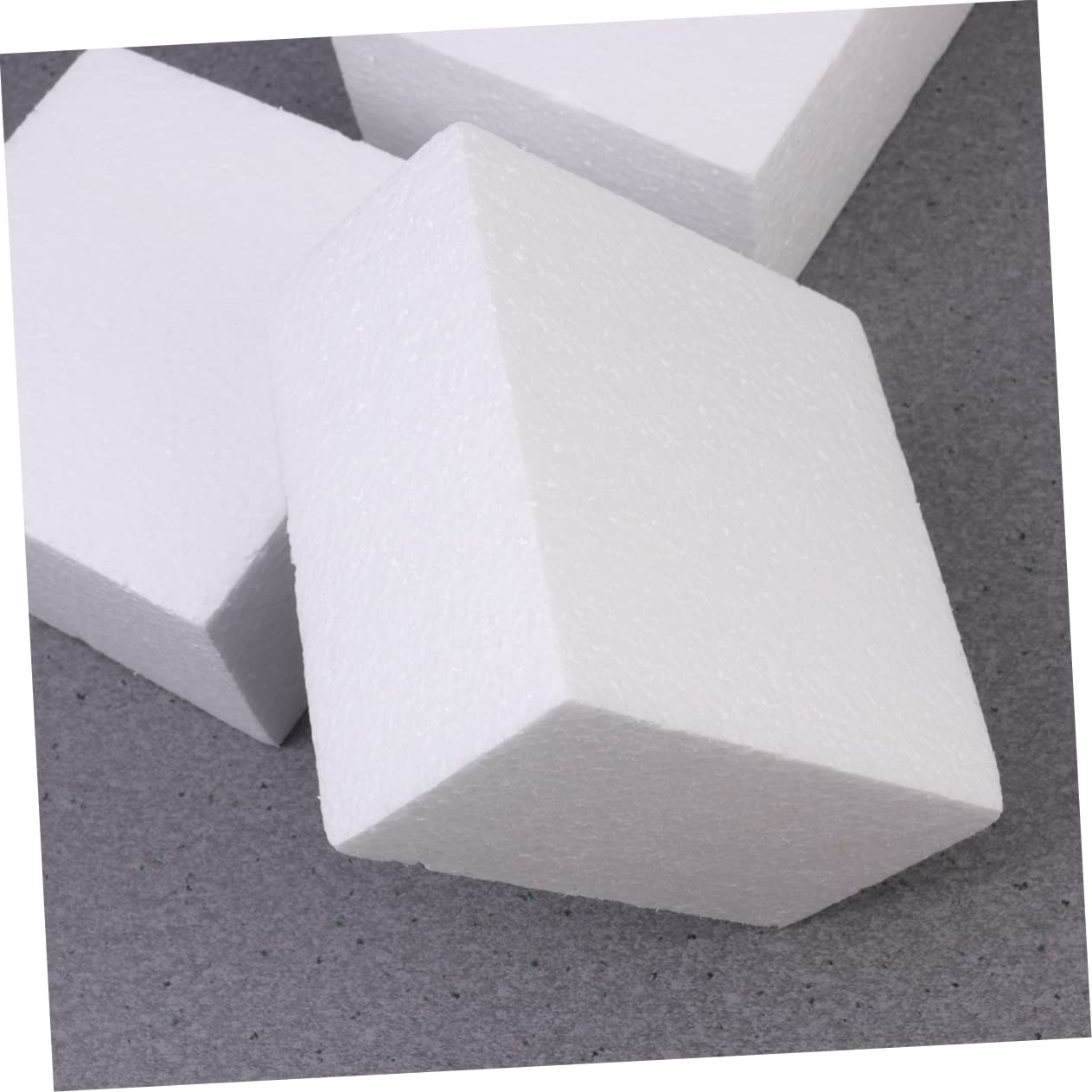 Veemoon 24pièces Moule Fondant Carré DIY Briques pour Création Gâteaux Surfaces Vierges Poncées Peintes Base Centre Table avec Piques Fleurs