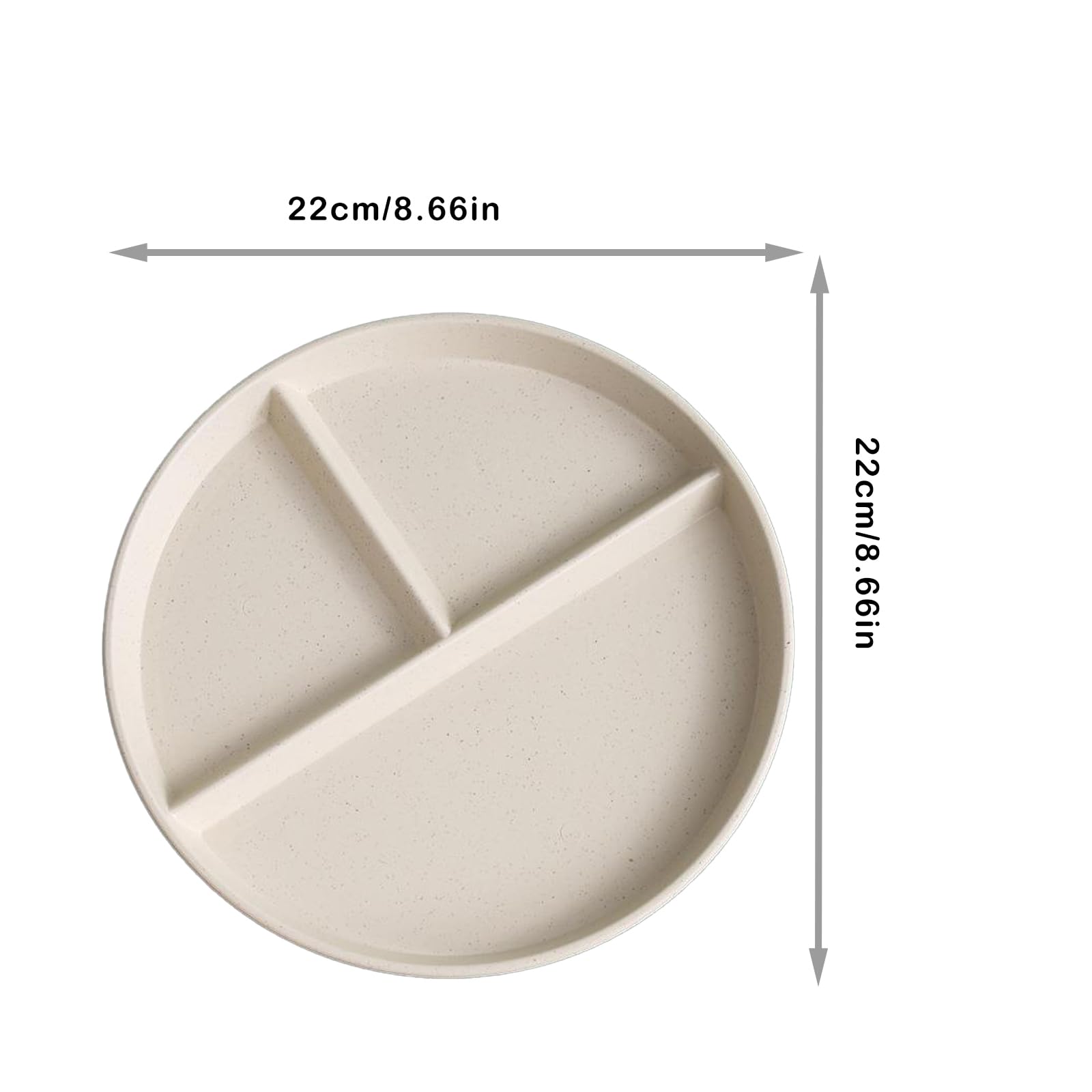 Piatti In Ceramica A Scomparti - Piatti Piani Divisi Per Colazione, Cena E Spuntini, Design Pratico - Foto 3