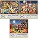Bits and Pieces - Value Set of (3) 500 Piece Jigsaw Puzzles for Adults - Each Puzzle Measures 18