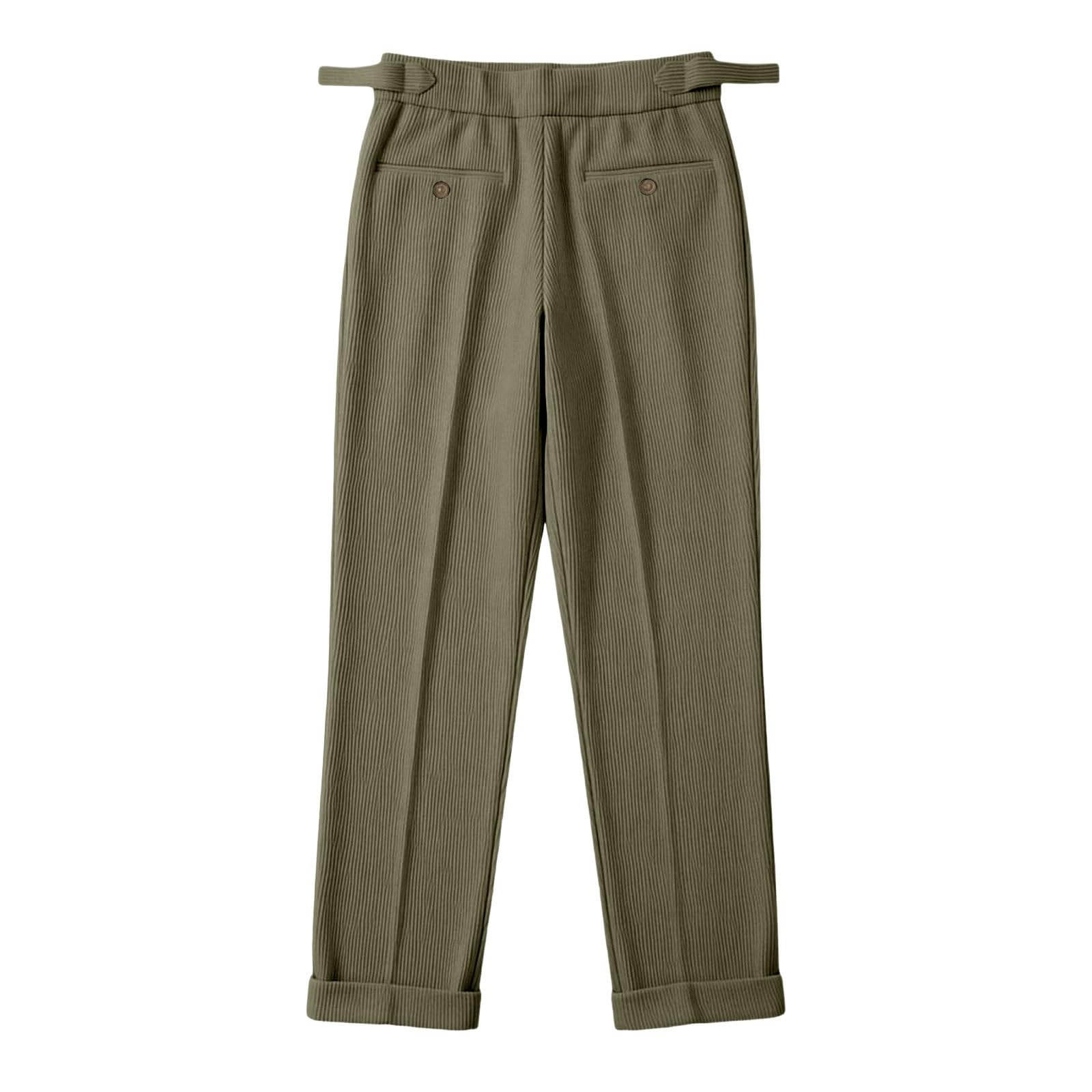Herren Cordhose Italienischem Neapel-Stoff mit Geradem Bein Hohem Bund – Lässiger Stil Britischen Retro-Look – Trendige Mode Relax Hose Herren Baggy Sweatpants Jogginghose Baumwolle