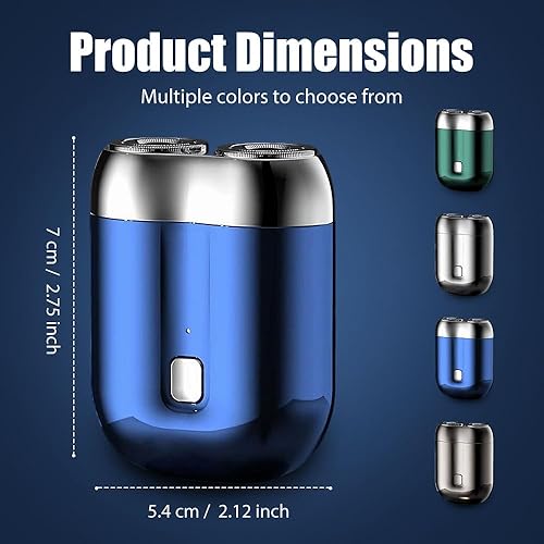 Miniatura 2 de Nueva afeitadora de bolsillo, recargable, impermeable, Gradientis, Mini afeitadoras eléctricas de color para hombres, mini afeitadora eléctrica