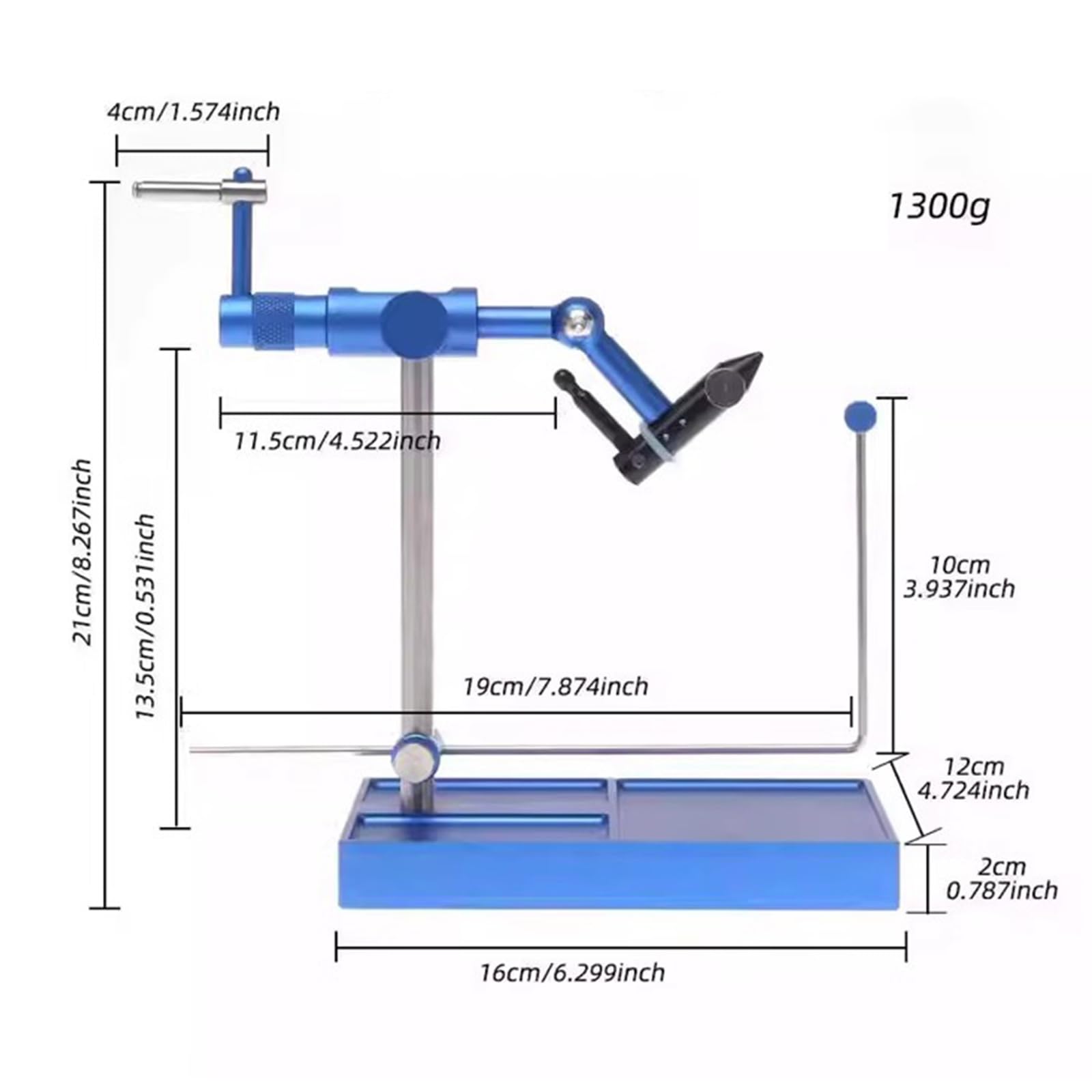 Tornillo De Banco Giratorio para ATAR Moscas, Herramientas De Acero Inoxidable para ATAR Anzuelos De Moscas, con Base Resistente Y Mordazas