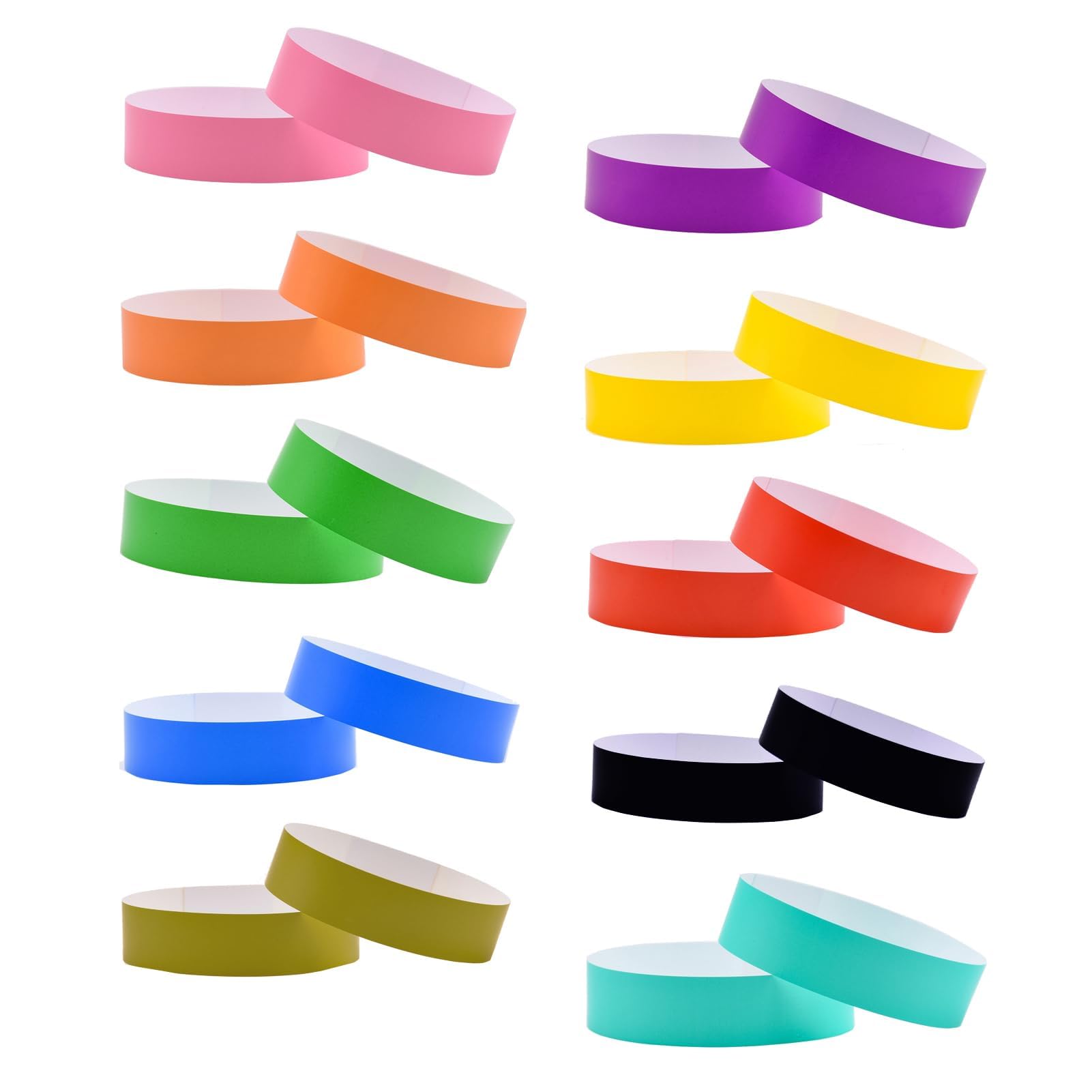BetterJonny Pulseras Identificativas de Neón 1000Pcs 10 Colores Impermeables para Eventos Festivales