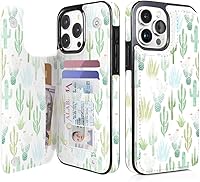 Vista 42 de uCOLOR Funda compatible con iPhone 15 de 6.1 pulgadas con ranura para tarjetero, función atril, doble cierre magnético y bloqueo RFID, funda de 6.1