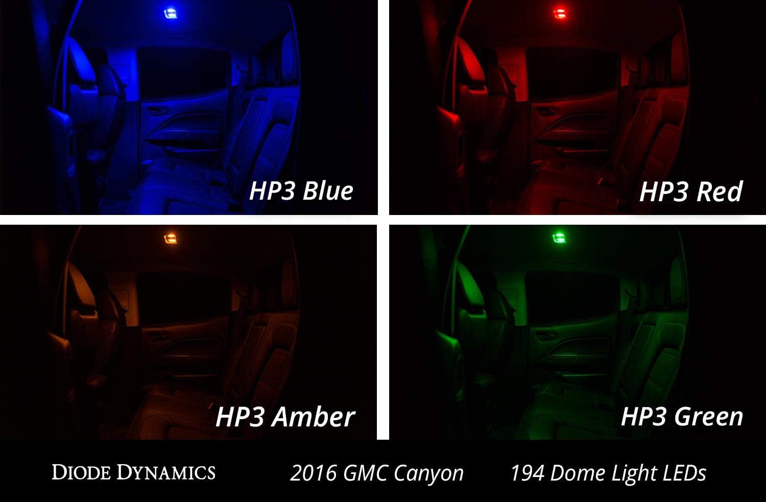 Diode Dynamics Rear Dome Light LEDs compatible with GMC Canyon 2015-2026 (pair), 194 HP5 Cool White (6000K)