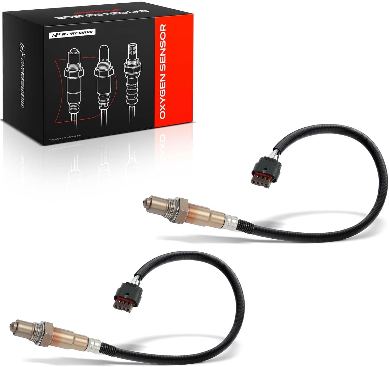 A-Premium O2 Oxygen Sensor Compatible with Ford Mustang 2018 2019 2020 2021 2022, 5.0L, Downstream Left and Right, 2-PC Set