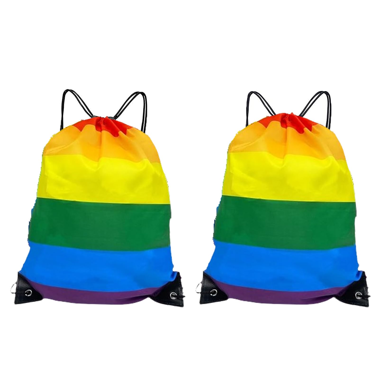 2 Zaini Con Coulisse Arcobaleno | Borsa Sportiva Unisex In Nylon | Leggeri E Resistenti Per Palestra, Spiaggia, Scuola
