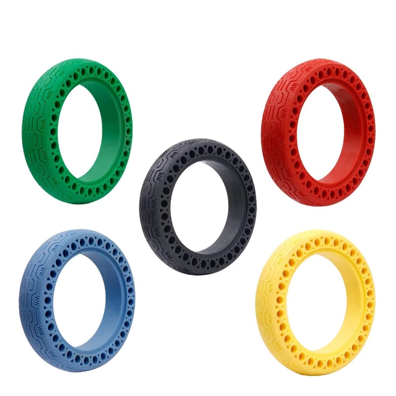 Neumático antiexplosión de Rueda Amarilla actualizado y Duradero for Patinete eléctrico Pro M365 Pro 2 3, Rueda sólida Hueca sin cámara(1 pcs Blue)
