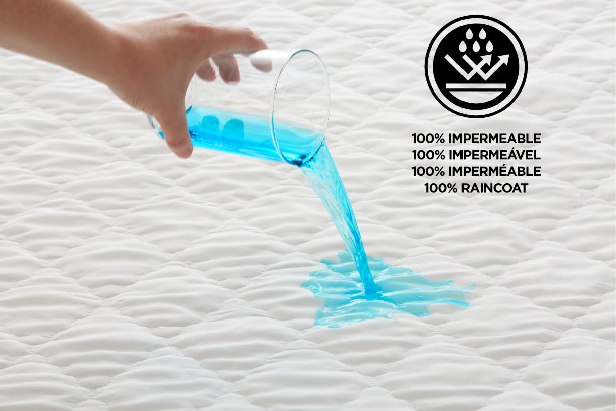 Coprimaterasso Impermeabile 160x200 Cm - Imbottito, Ipoallergenico E Con Tasche Profonde, Lavabile A 60° - Foto 10