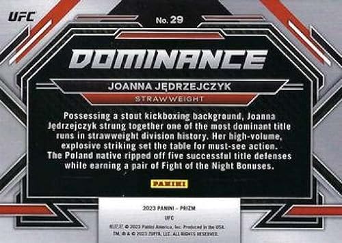 Miniatura 2 de 2023 Panini Prizm UFC Dominance #29 Joanna Jedrzejczyk Strawweight Official MMA Trading Card in Raw (NM or Better) Condition