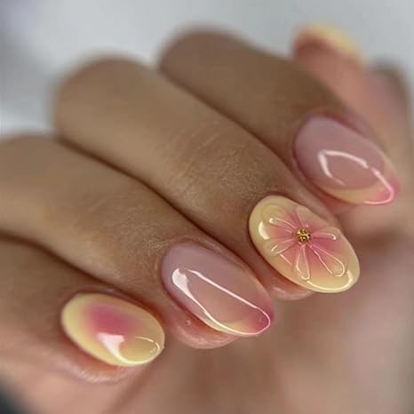 💖 Pink Summer Nails: Pretty French Tip Press Ons